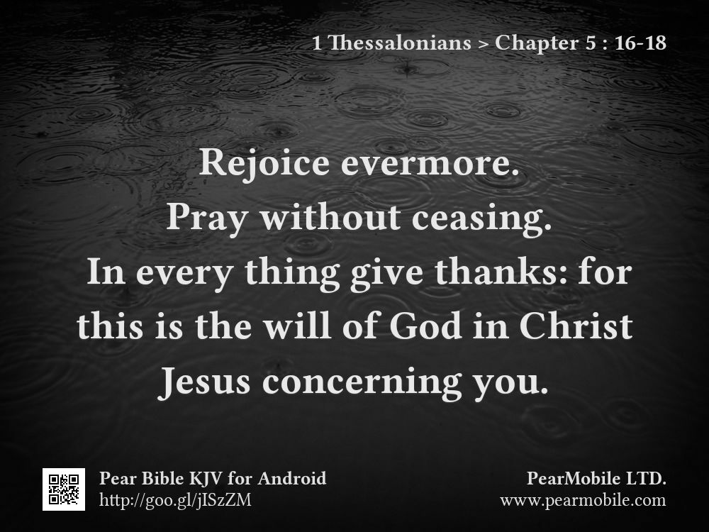 1 Thessalonians, Chapter 5:16-18